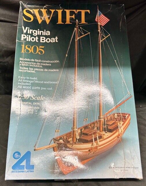Artesania Latina Swift Virginia Pilot Boat 1805 Wood & Brass 1:50 - 1982