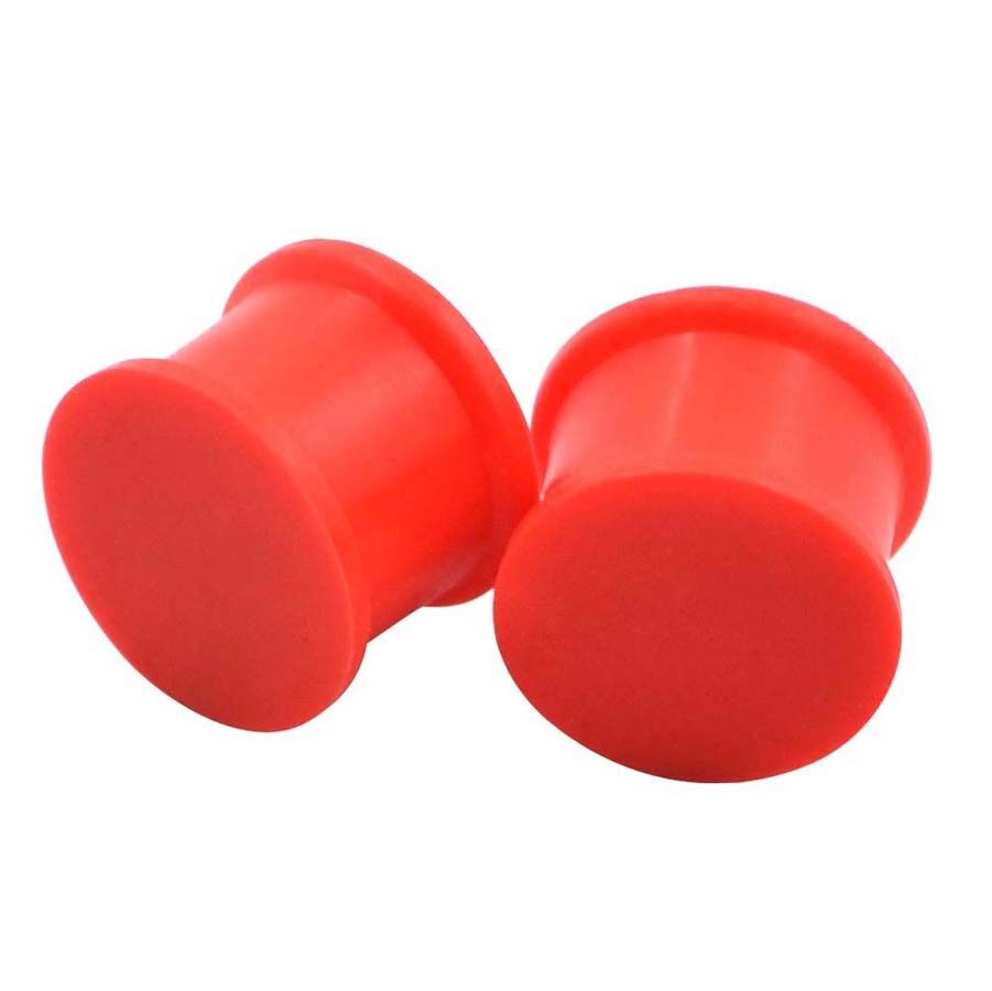PAIR-SOLID LARGE BIG Silicone Ear Skins-Ear Gauges-Soft Ear plugs-Ear Tunnels US