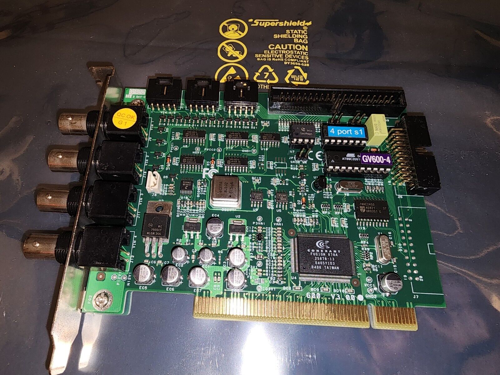 GeoVision GV-600 4 Channels PCI DESKTOP DVR Capture Card 4CH 4 Channel BNC 600-4