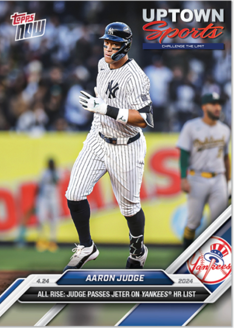 2024 Topps Now MLB #117 Aaron Judge New York Yankees - Passes Jeter on HR List