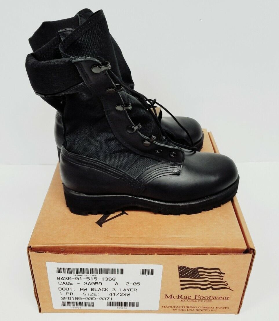 McRae Army Hot Weather Men\'s Black Combat Jungle Boots New w/Box Choose Size