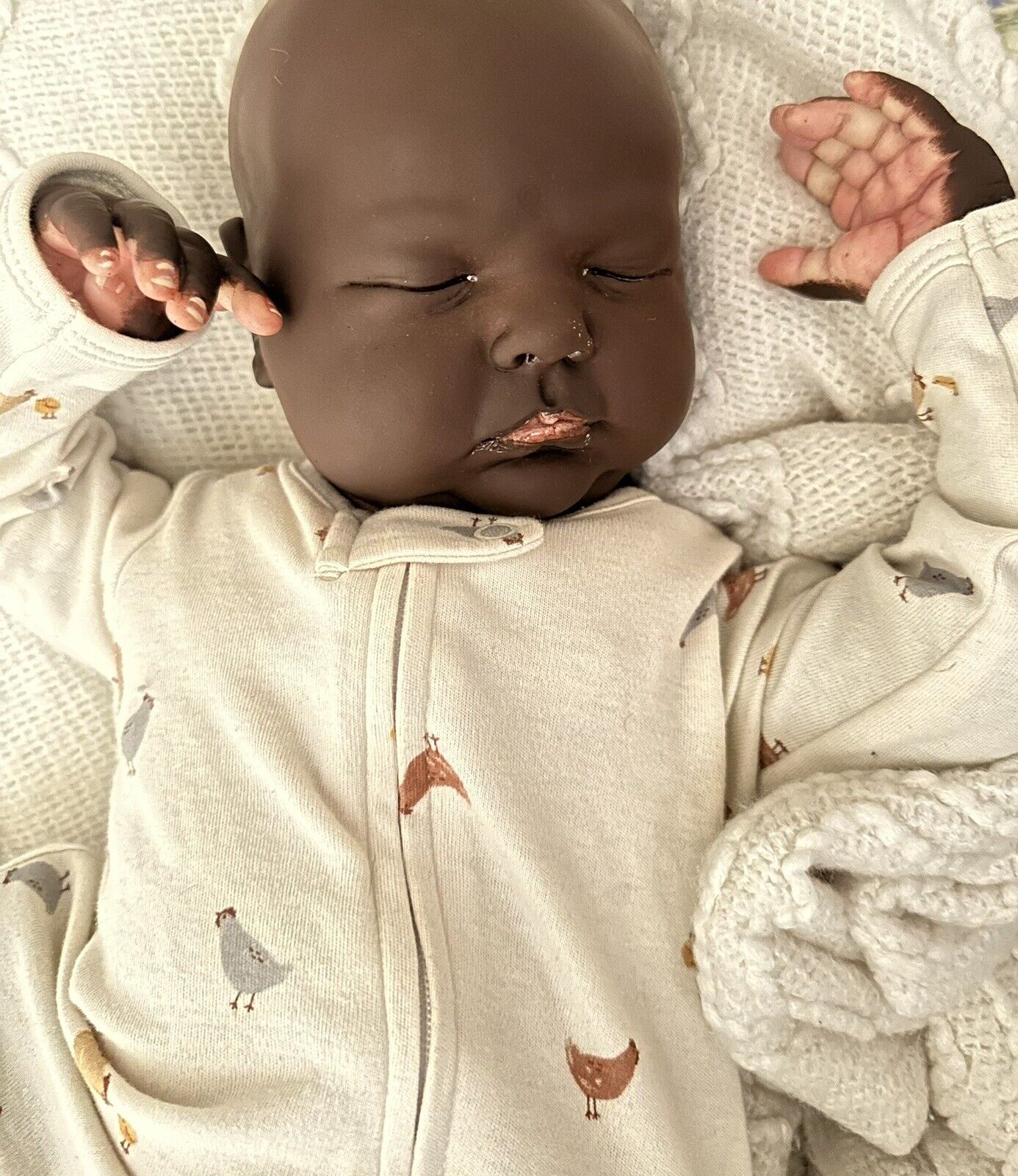 AA Reborn Baby Tessa Asleep chocolate 🍫 W/COA
