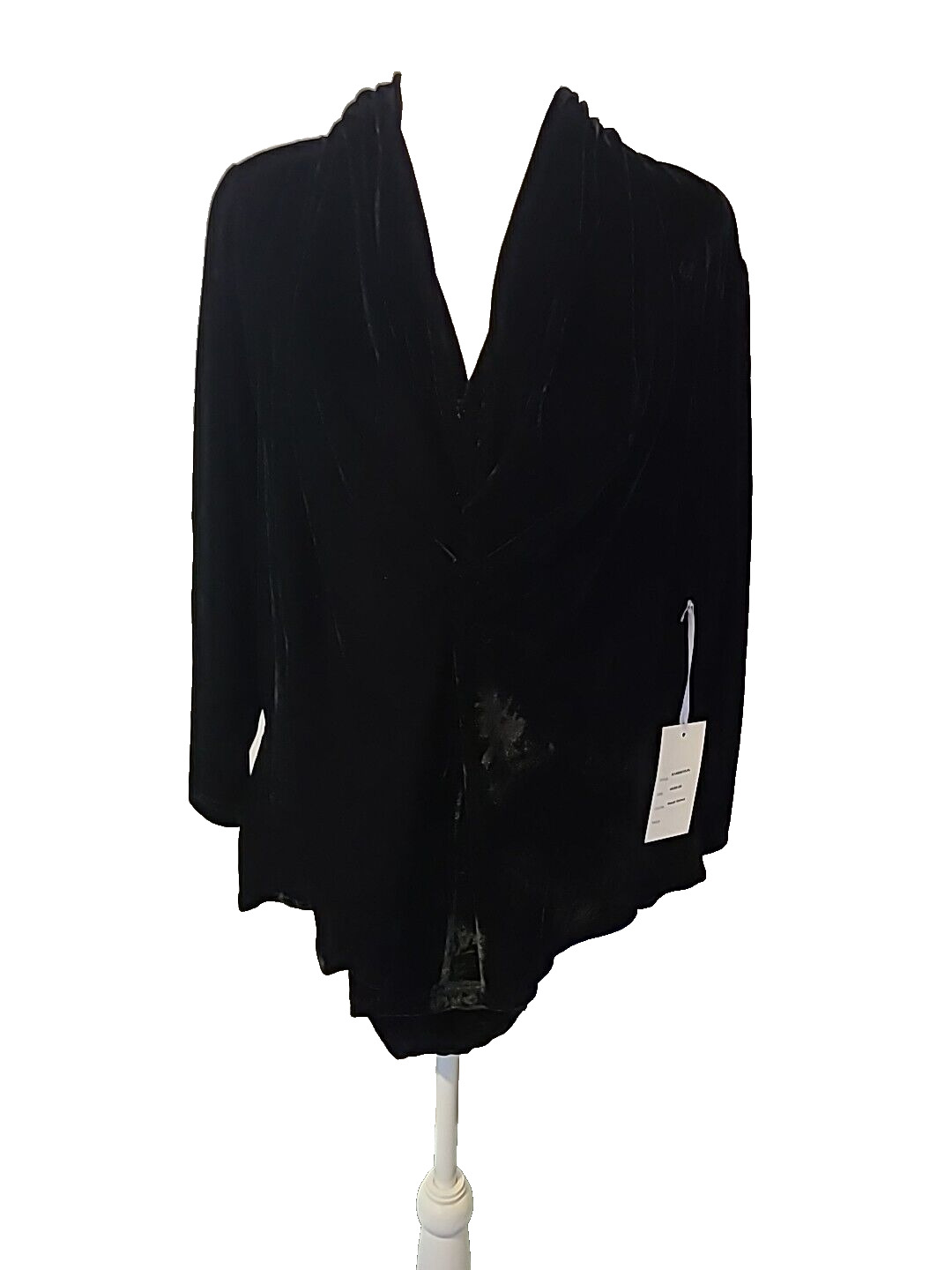 Unique Vintage Black Velvet 4x/22-24 Women\'s Long Sleeve Body Suit