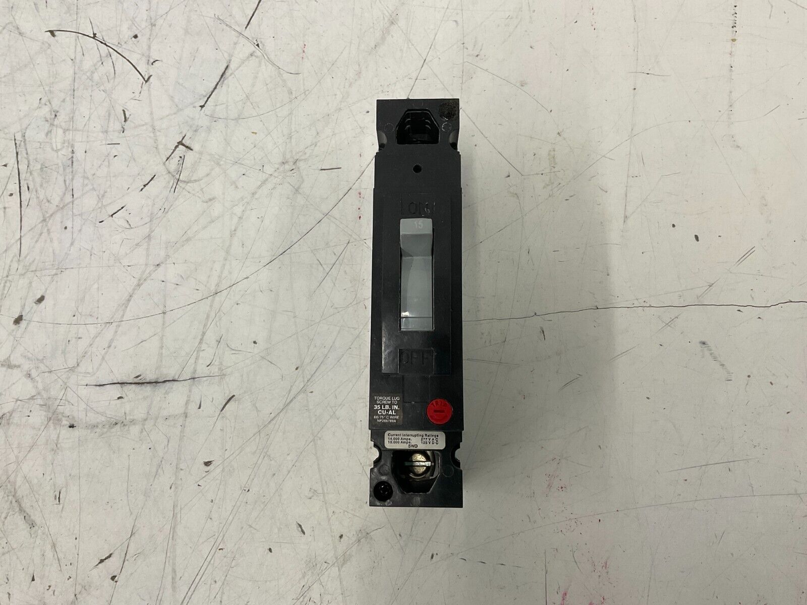 GE Industrial Molded Case Circuit Breaker TED113015WL 15 A Amps, 14kA at 120/240