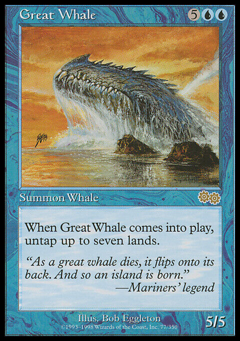 Great Whale X (1) Urza\'s Saga MTG Excellent/Near Mint (RG) 4RCards