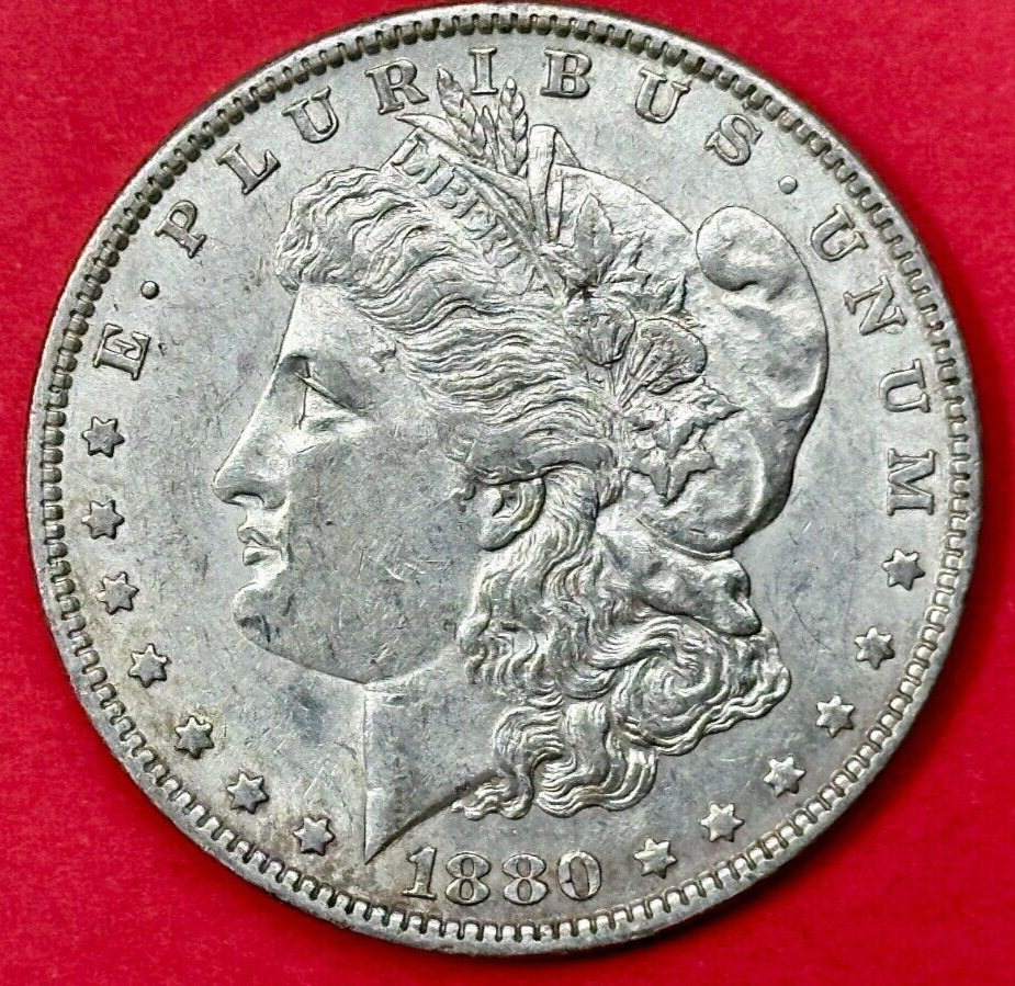 1880 O Morgan Silver Dollar ~ ALMOST UNCIRCULATED Silver Morgan Dollar FX30