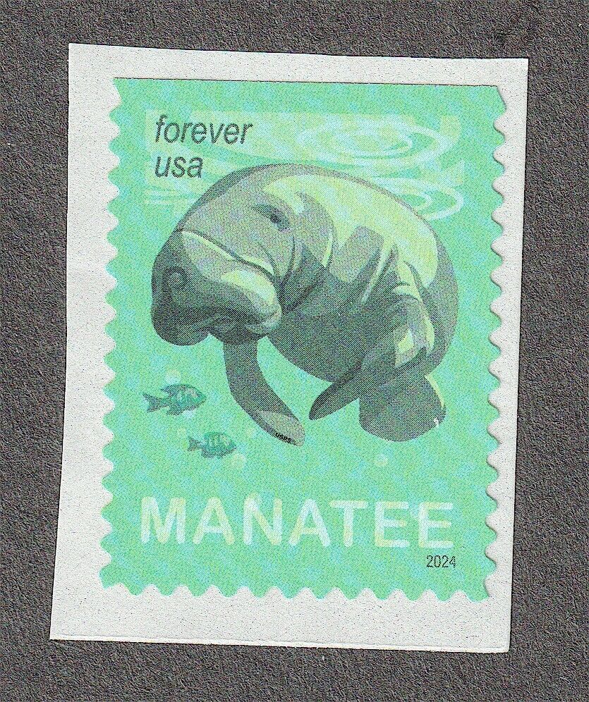 US NEW SAVE MANATEES 2024 FOREVER STAMP S10
