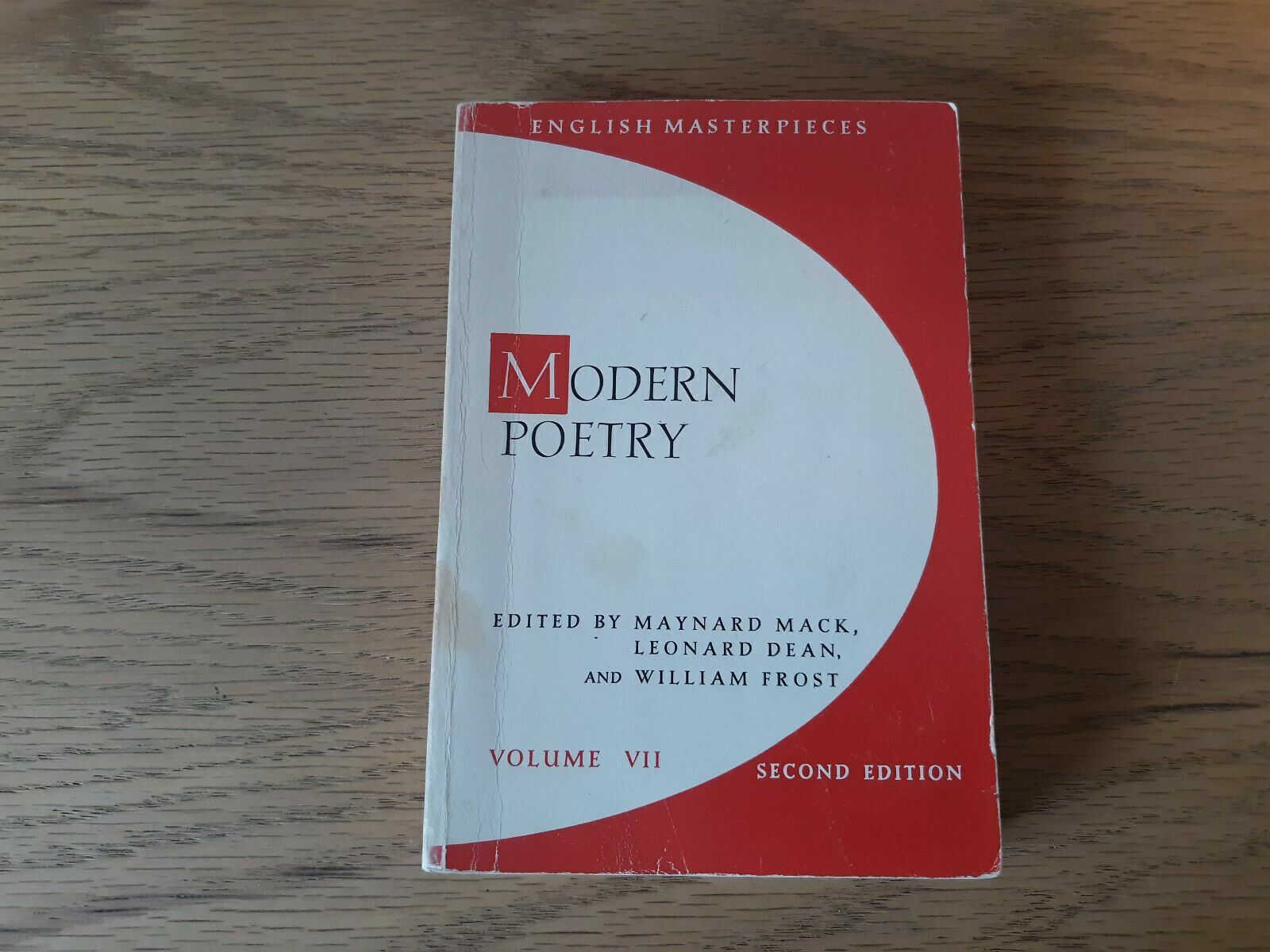 Modern Poetry [English Masterpieces] Volume VII, 2nd Edition Paperback 1961