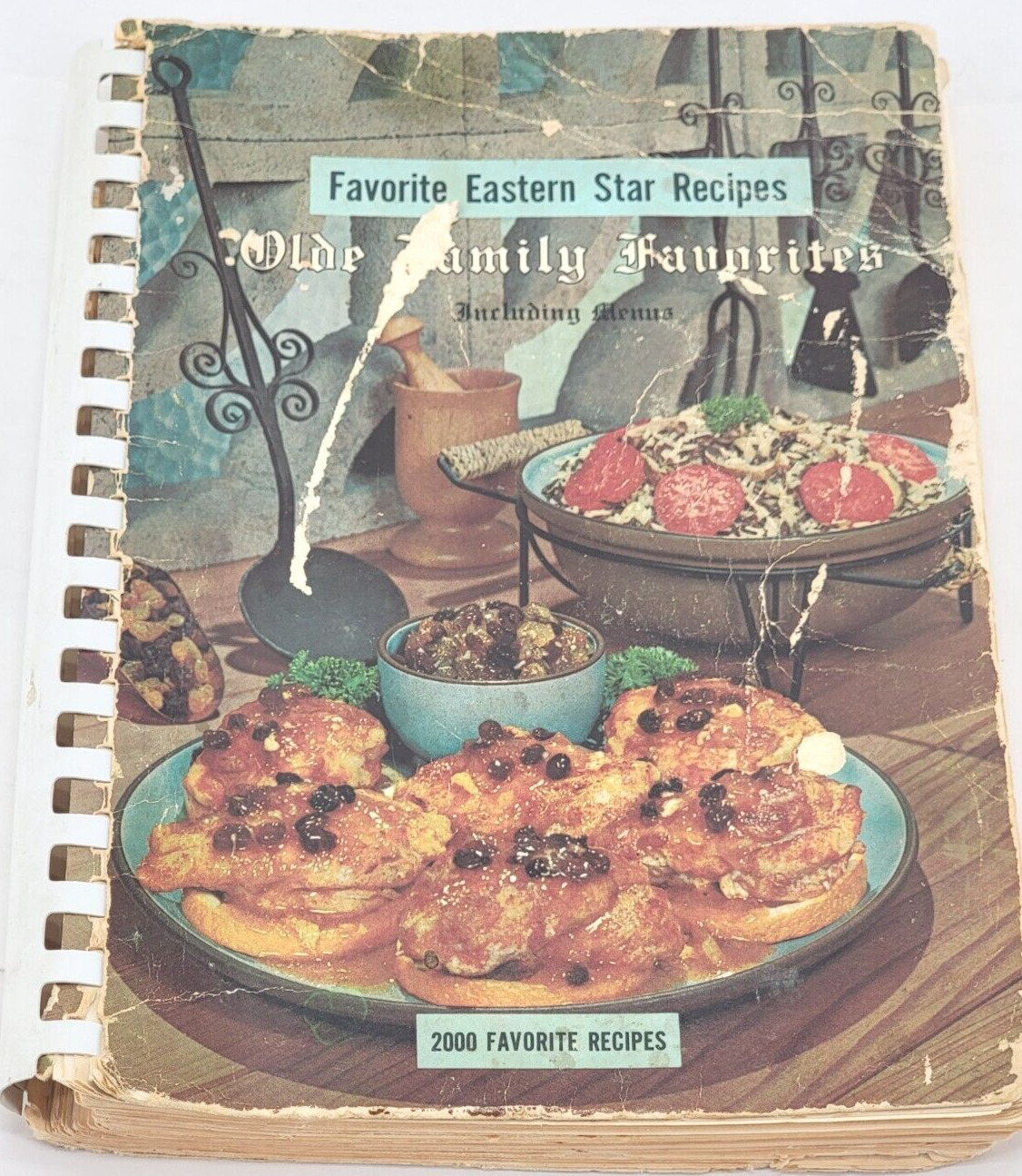 Vintage 1967 Favorite Eastern Star Recipes Olde Family Favorites Cookbook Spiral