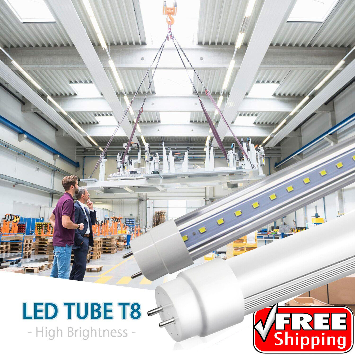 10-100 PACK LED G13 4FT 4 Foot T8 Tube Light Bulbs 18W 6000-6500K Cool White 