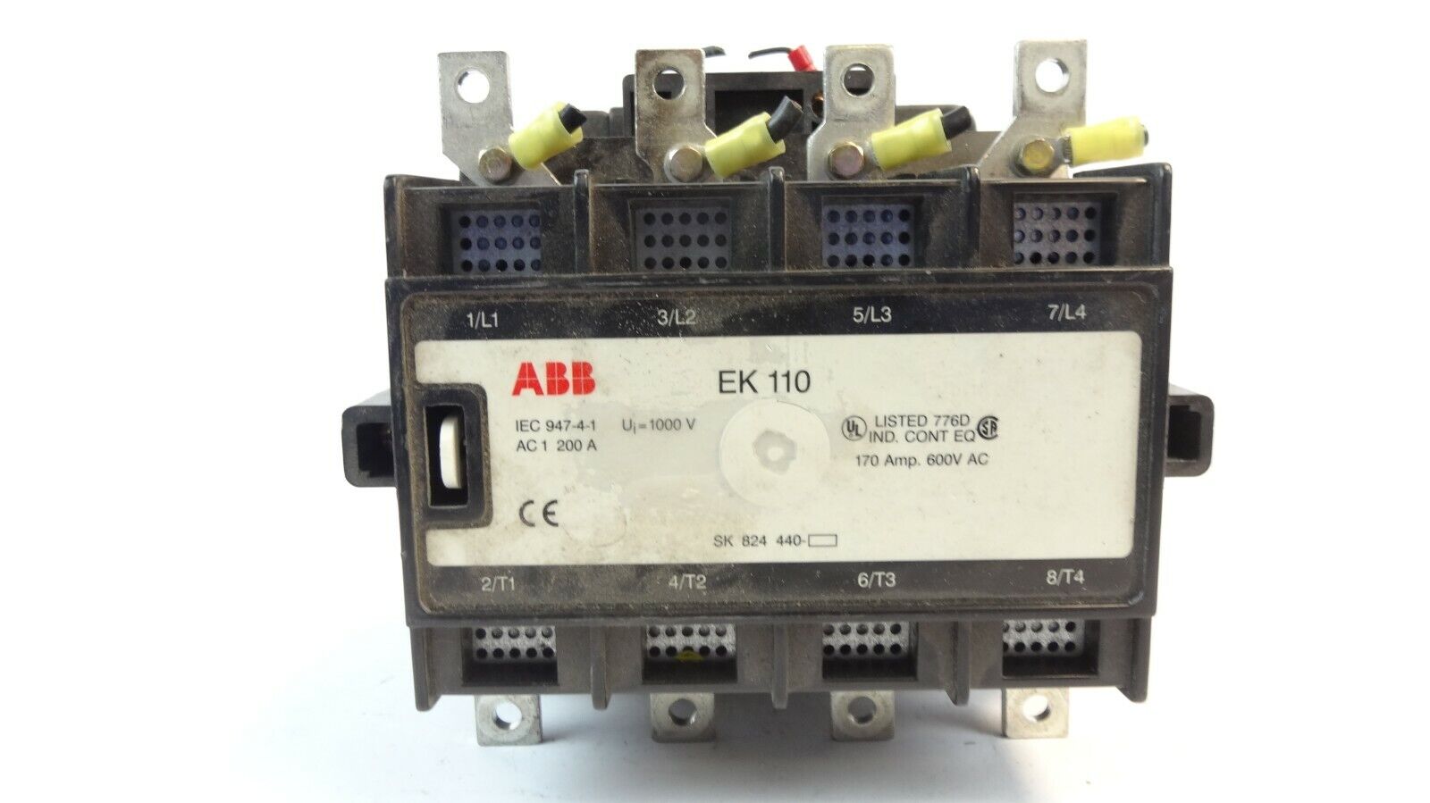 ABB EK 110 170A 24VDC Coil 4-Pole Contactor