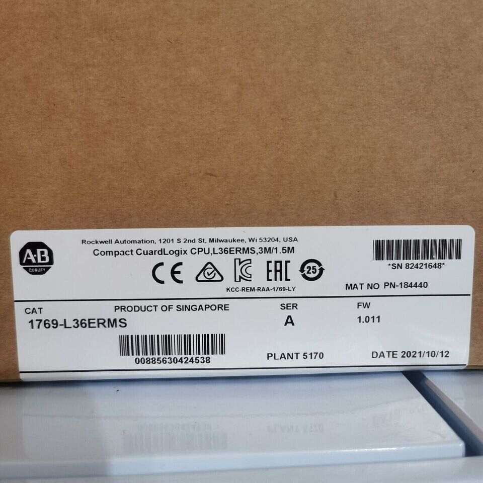 New Factory Sealed AB 1769-L36ERMS SER A CompactLogix 3MB Motion Controller