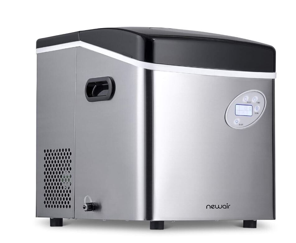 NewAir Portable Countertop Ice Maker (SS) - 50 lb. Daily (Amazon Cert. Renewed)