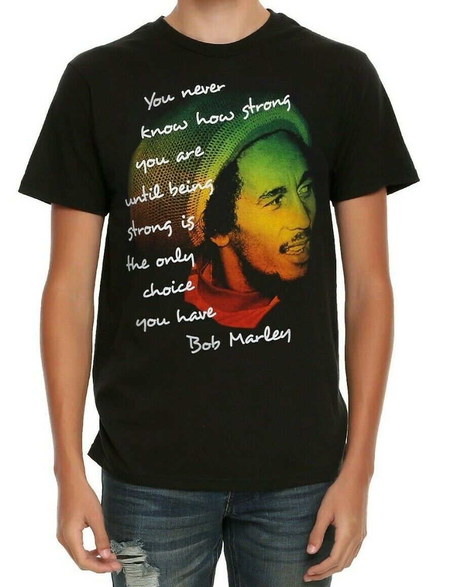 Bob Marley BEING STRONG QUOTE T-Shirt NEW 100% Authentic & Official