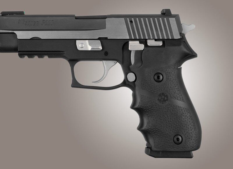 Hogue Sig Sauer P220 American Recoil Absorbing Rubber Pistol Grip-Black-20000