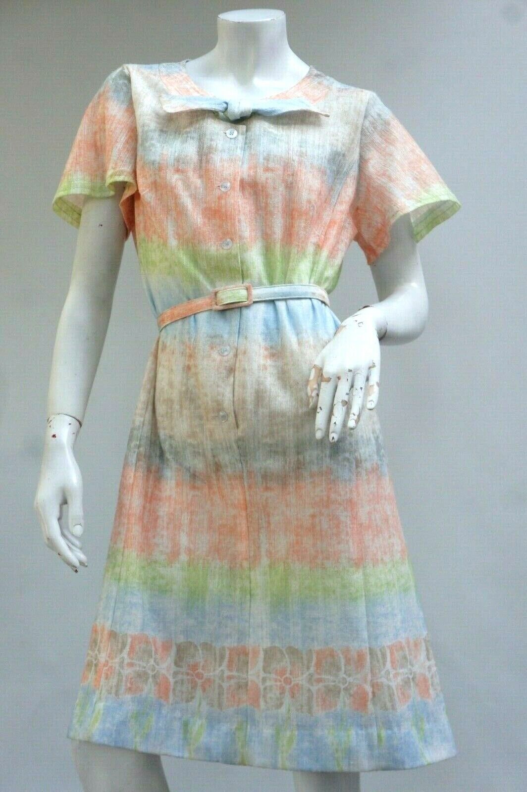 Vintage 50s Belted Sheer Dress 