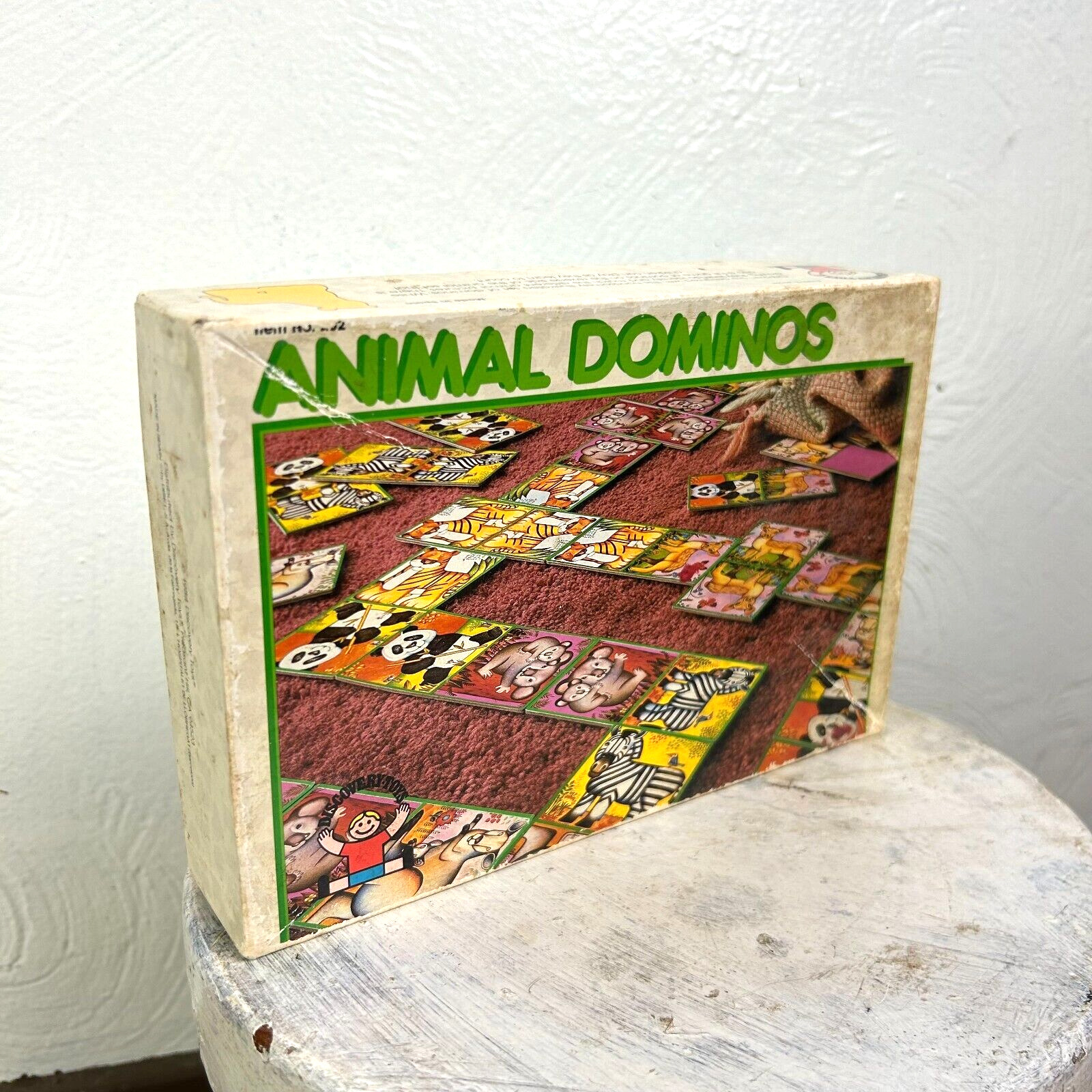 Vintage 1984 Animal Dominos Board Game Discovery Toys Made In Spain Ages 3 & Up