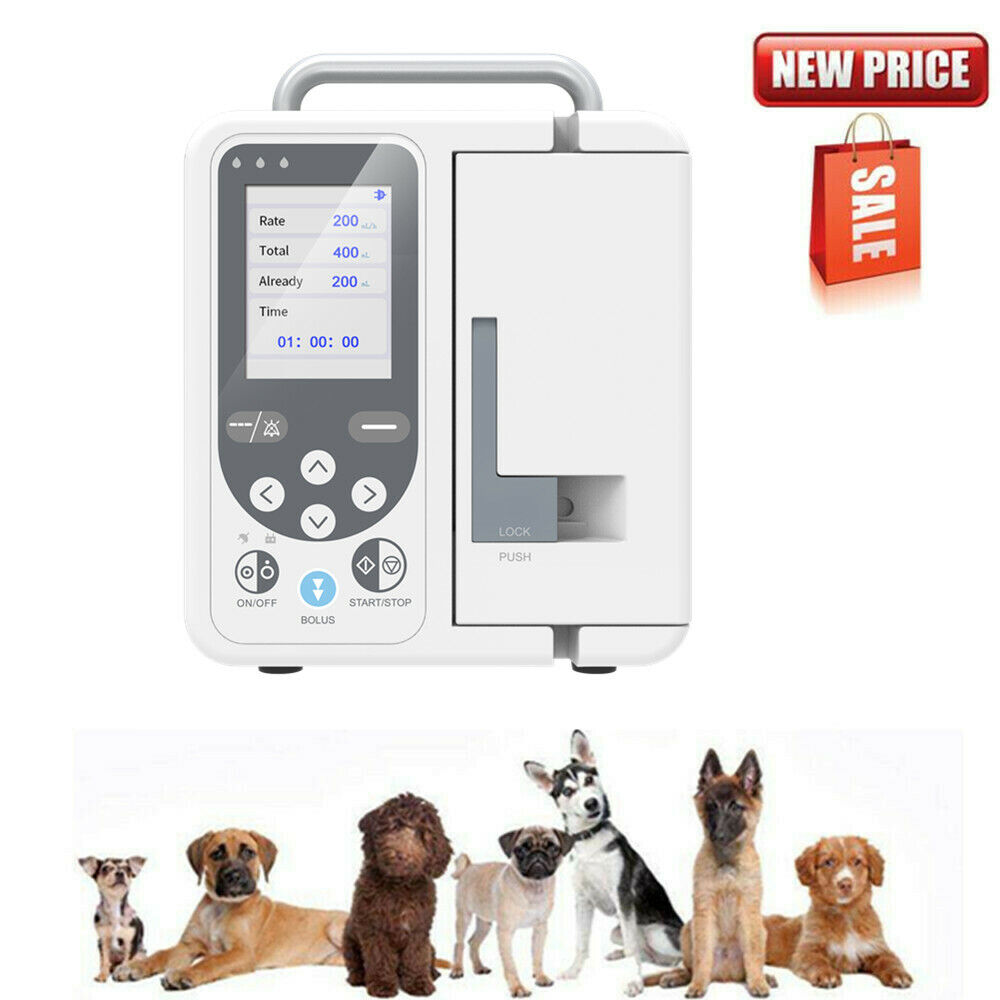 US SP750 VET Veterinary Volumetric Infusion Pump IV Fluid Syringe Pump LCD Alarm
