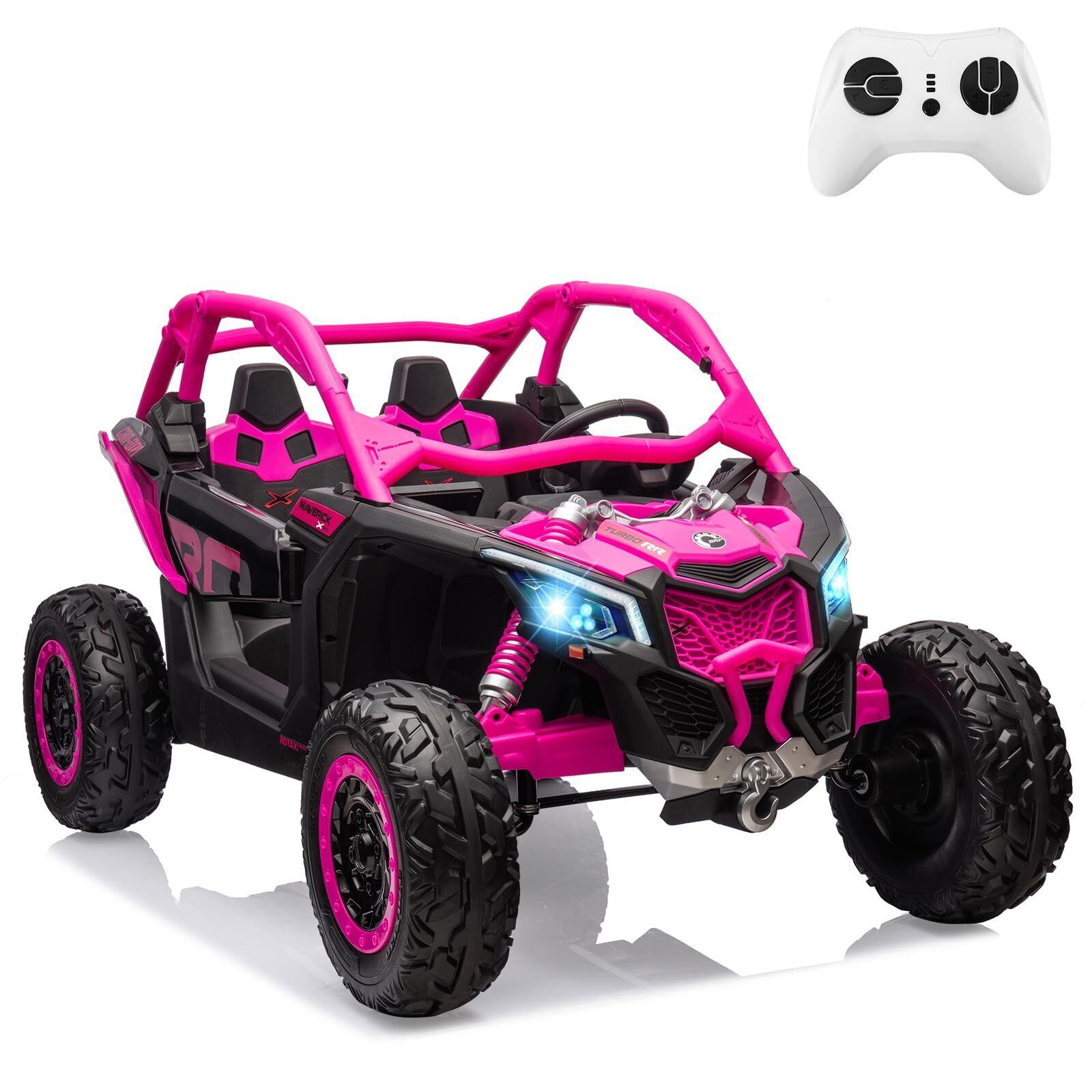 Can-Am Licensed 24V Kids Ride on Car UTV 4WD 800W RC All Terrain Tire Buggy Gift