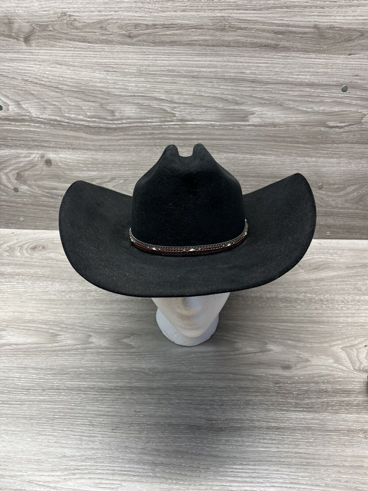 Resistol 4X Beaver Cowboy Hat Black Felt Long Oval Size 55/ 6-7/8