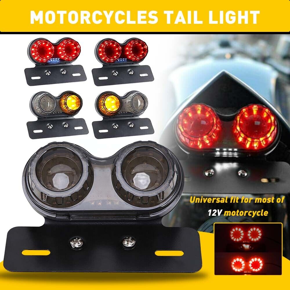 Universal ATV Motorcycle Turn Signal LED Tail Brake Light Running License Light