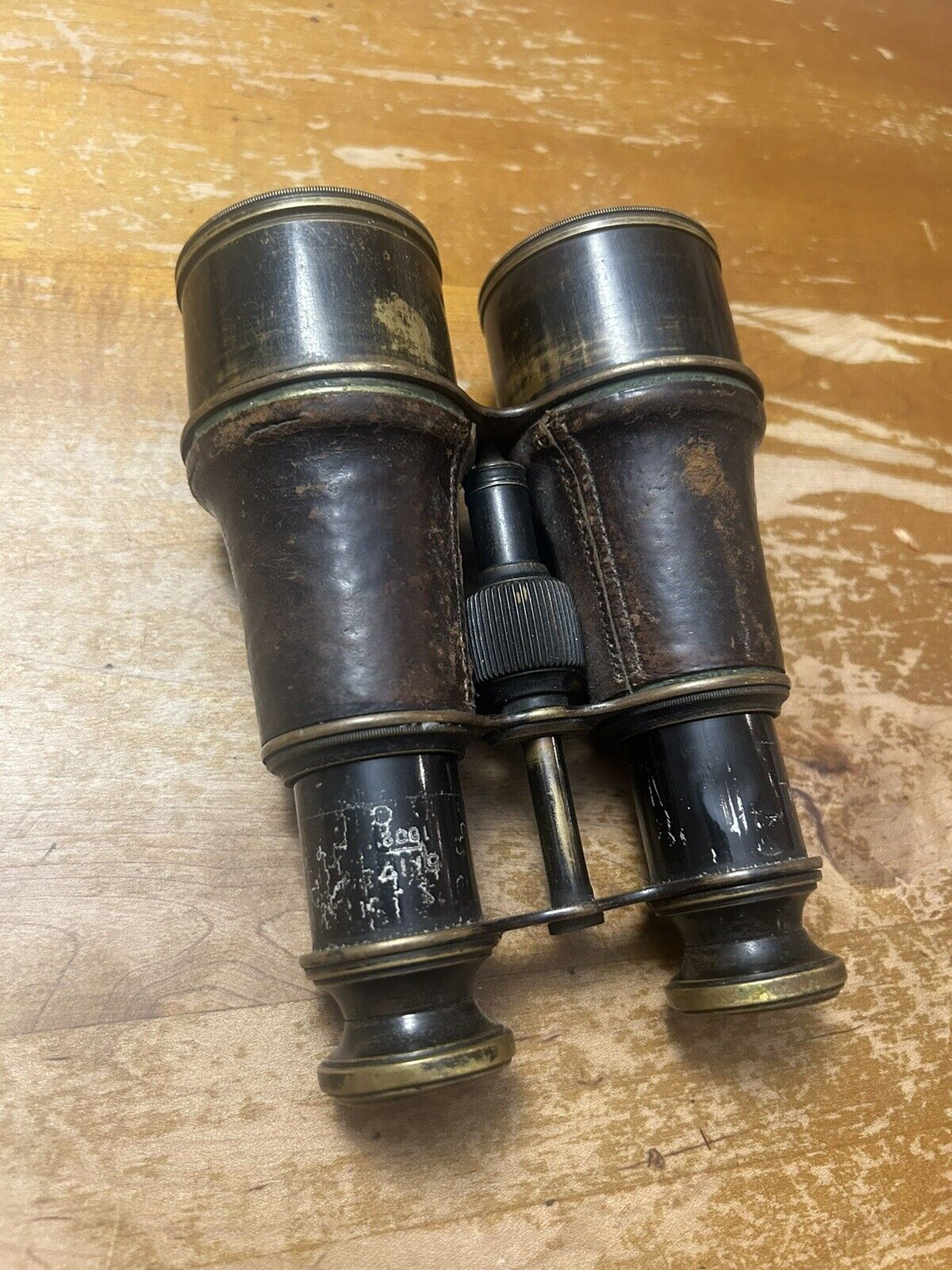Original WW1 British Army Leather Binoculars & Case Set - 1902 Dated