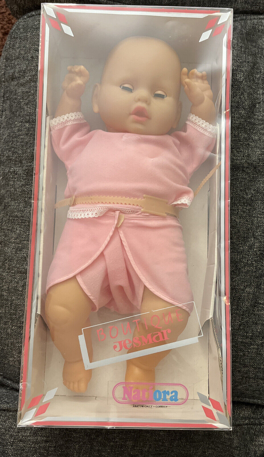 Rare VTG Jesmar Newborn Baby Girl Doll Atomically Correct Made in Spain