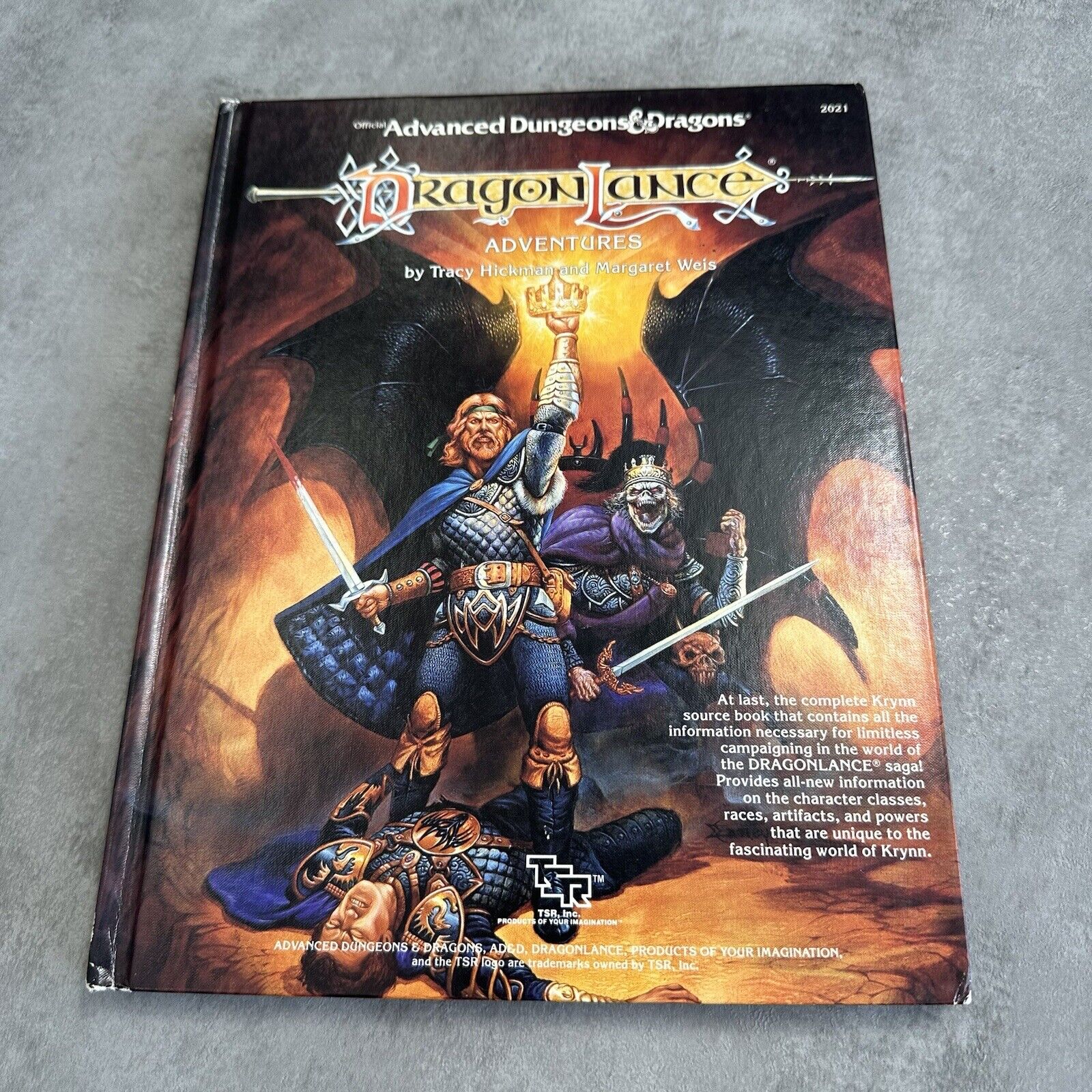Dragonlance Adventures AD&D 1987 Advanced Dungeons & Dragons TSR # 2021