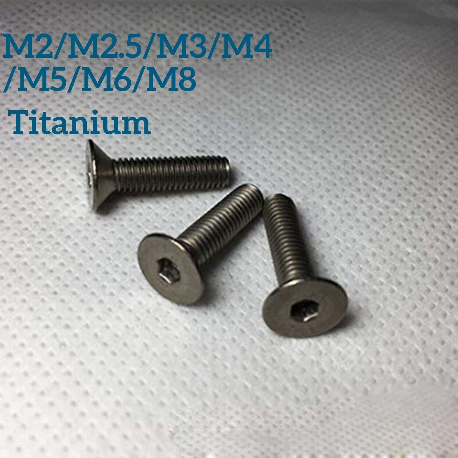 M2 M2.5 M3 M4 M5 M6 M8 Hex Socket Bolt Countersunk Flat Head Screws Titanium TA2