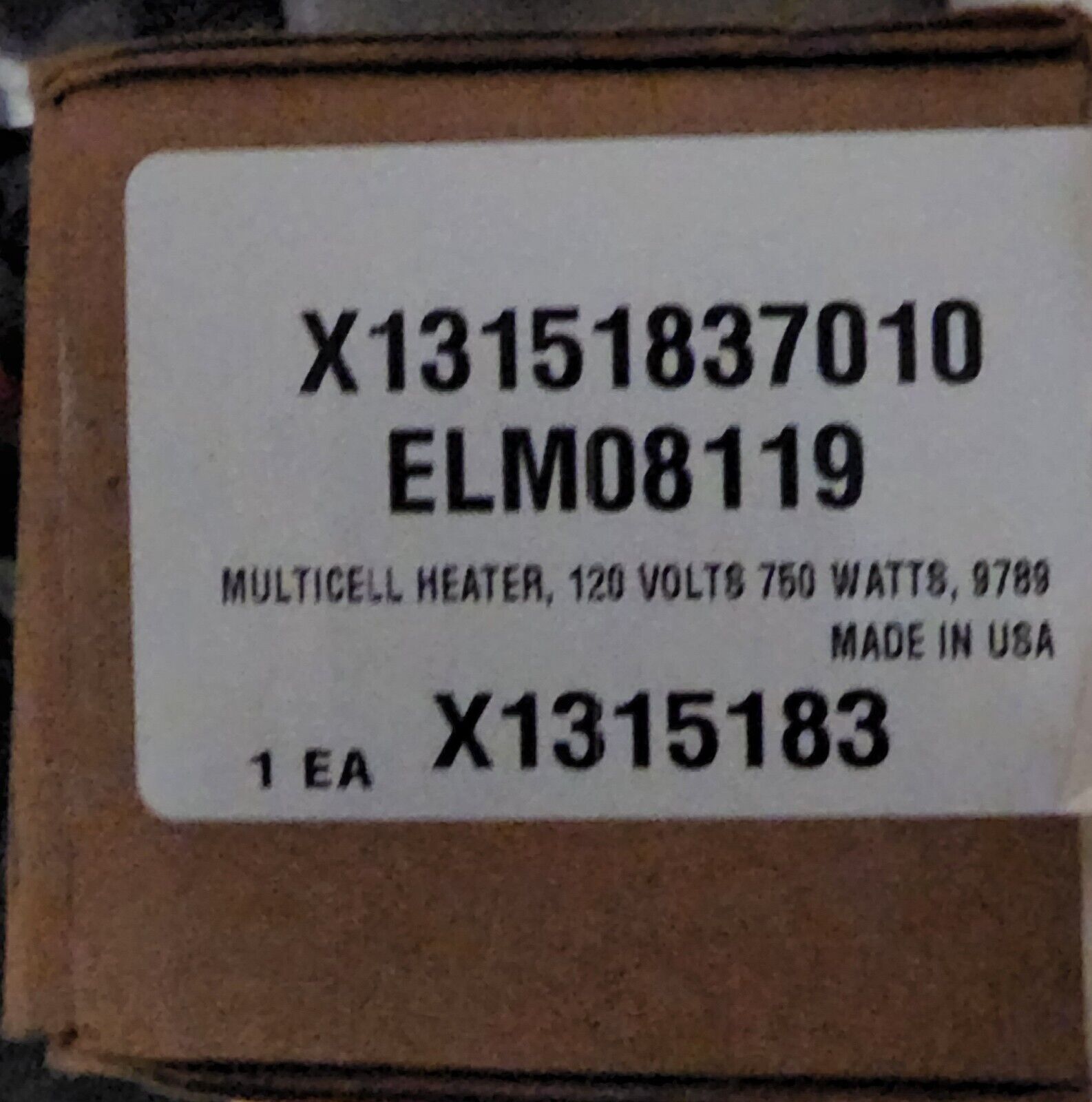 Trane CTV Oil Heater, ELM08119, New