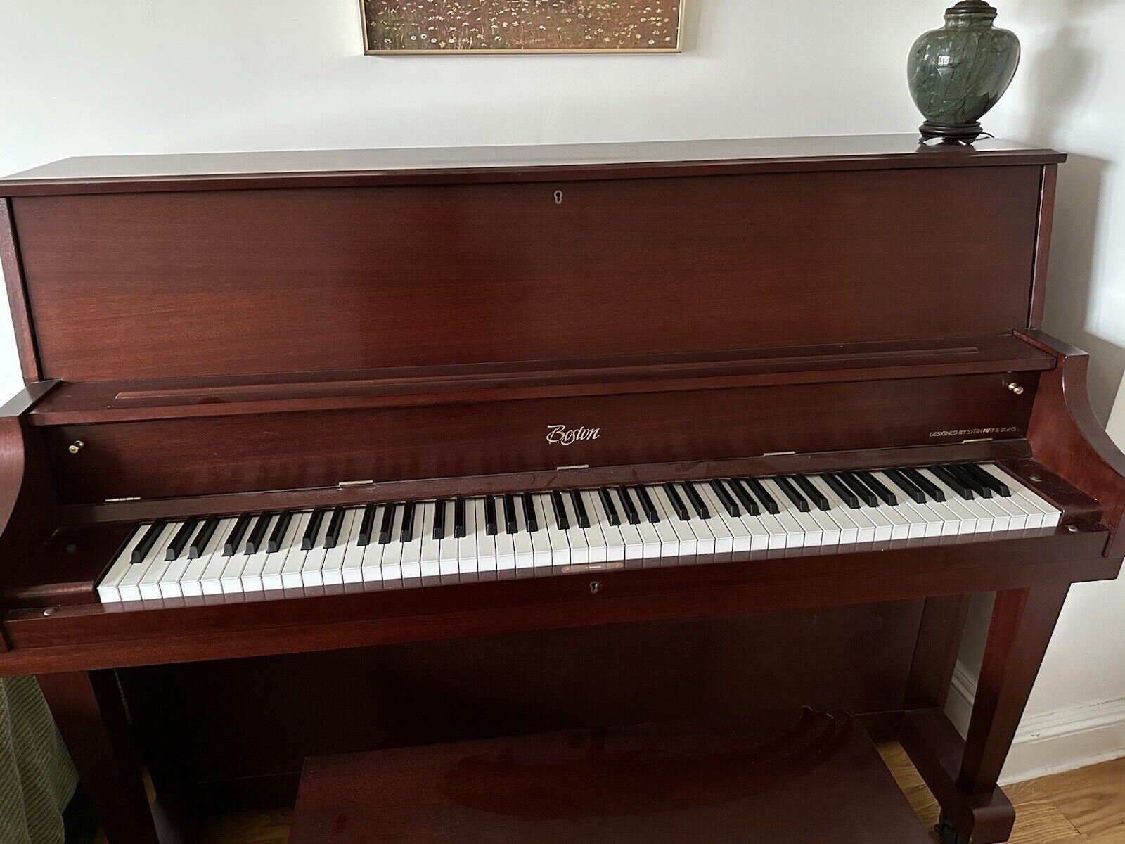 Steinway Upright Grand Model K Piano1982 Satin Ebony - Excellent Condition 