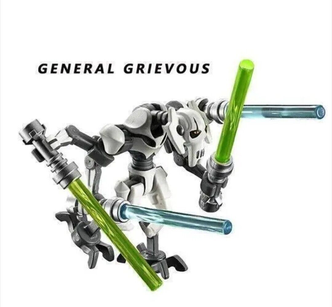 General Grievous Minifigure With Lightsabers