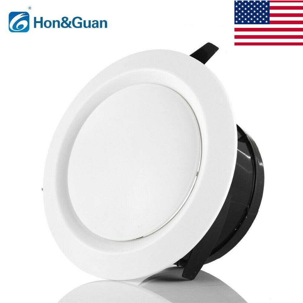 Hon&Guan 3-8 Inch Soffit Air Vent ABS Wall Outlet Ventilation Grille Cover