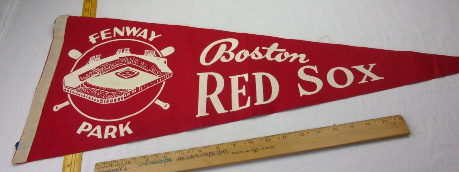 Boston Red Sox Fenway Park 1960s full sized pennant VINTAGE