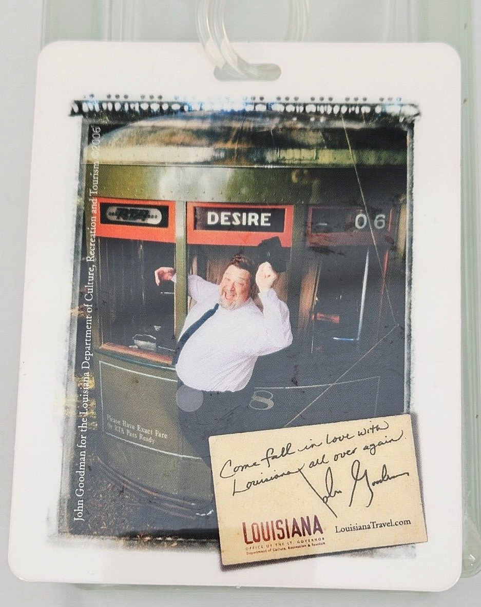 John Goodman Streetcar Desire Luggage Tag~New Orleans RTA Trolly 2006 Louisiana