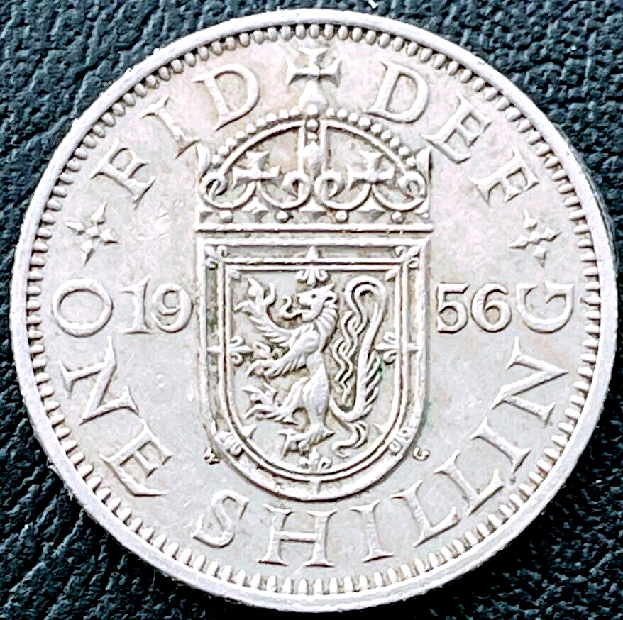 1956 Great Britain Coin 1 One Shilling KM# 905 Europe Coin  EXACT ITEM