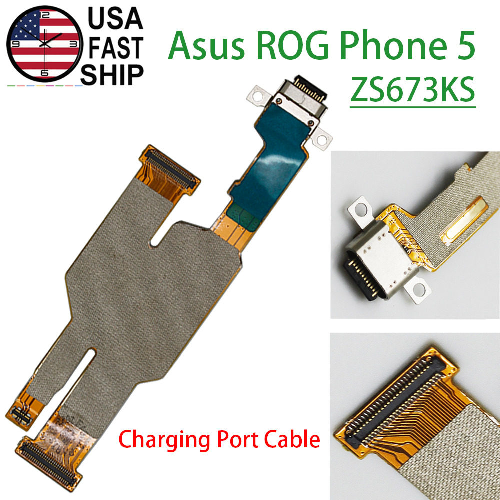 Type-C USB Charging Port with Flex Cable Ribbon For Asus ROG Phone 5 5G ZS673KS