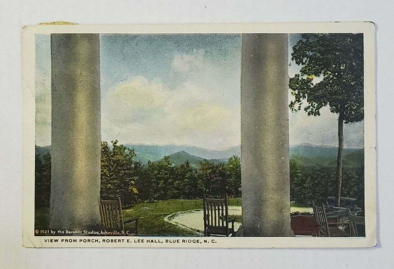 Robert E. Lee Hall ~ Blue Ridge, NC. - Postcard Posted 1924 ~G. Washington Stamp