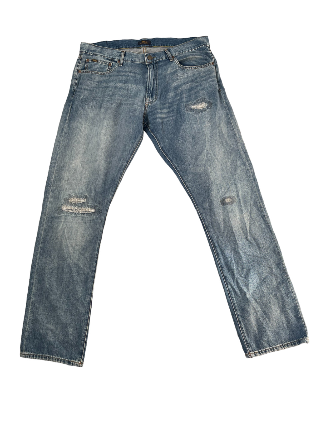 Polo Ralph Lauren The Sullivan Slim Jeans Mens Blue Straight Zip Size 36X34