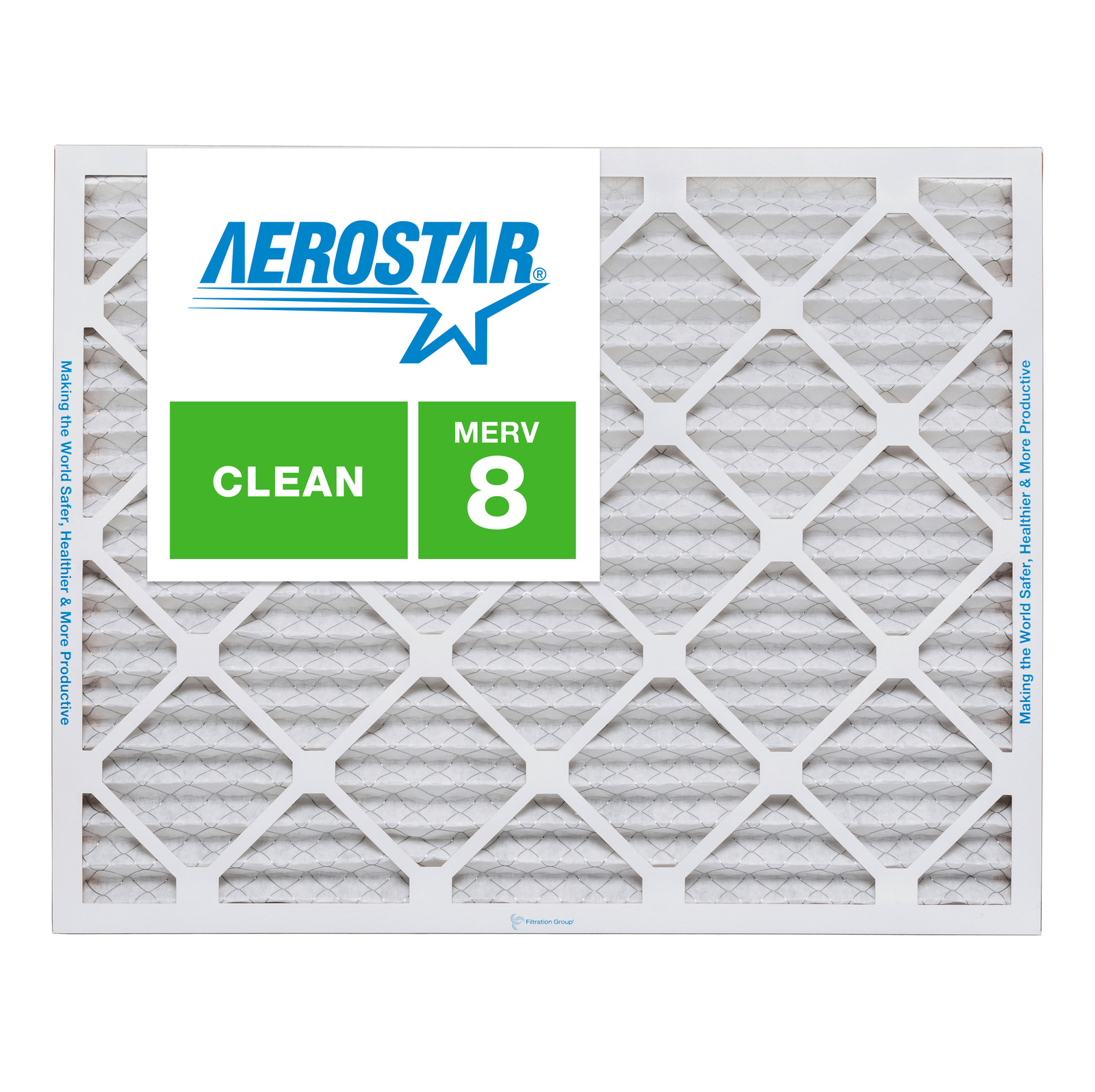 Aerostar 16x25x1 MERV 8 Furnace Air Filter, 4 Pack