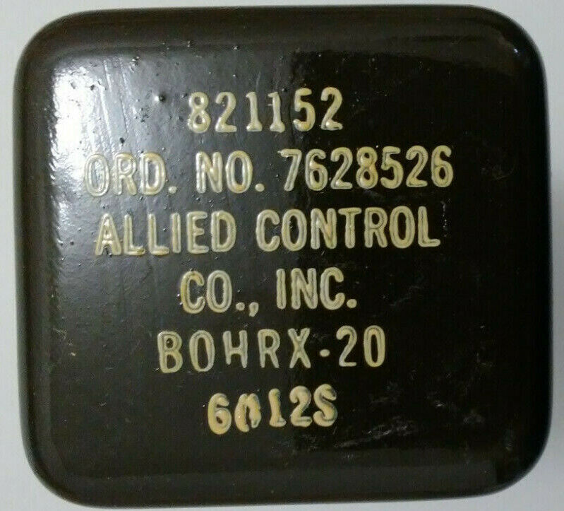 821152 B0HRX-20 NOS relay Waterbury Allied Relay Octal BOHRX-20