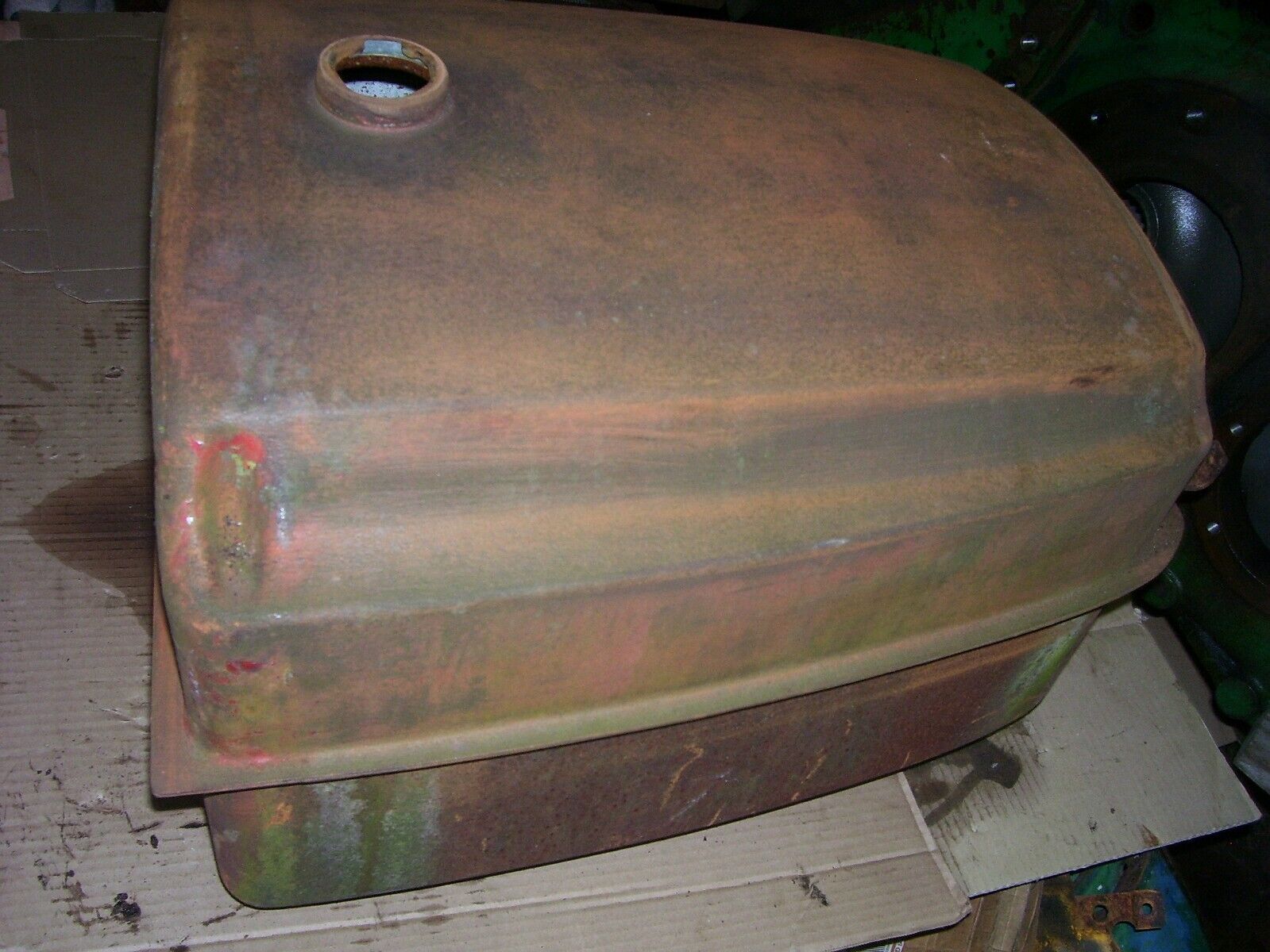VINTAGE MASSEY HARRIS 44 GAS  TRACTOR -FUEL TANK & CAP  ASSEMBLY-1951