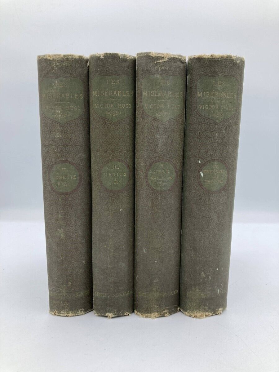 Les Miserables - Vintage 1892 Four Volume Incomplete Set (Including Volumes 2,