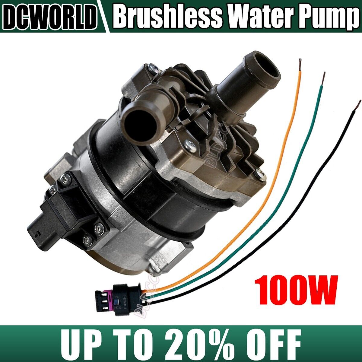 DC12V 100W Brushless Circulation Water Pump High-flow Electric Auxiliary Pump DW