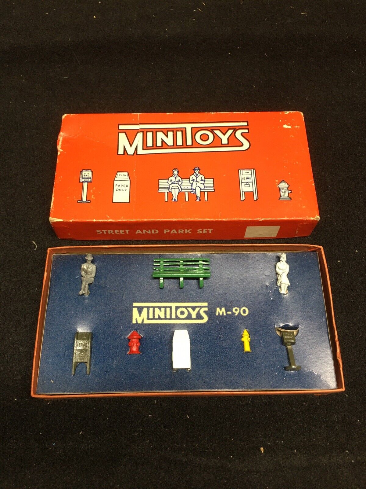 MiniToys No M90 Street Set EX/OB HO Train M-90 Metal Toy Vintage Action Figure S
