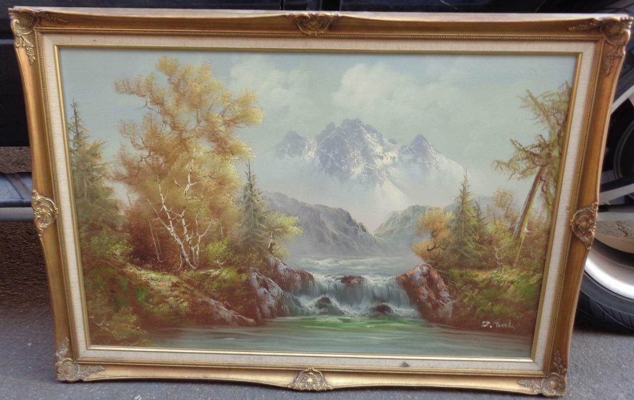 Vintage Original D. Tomas Signed Painted on Canvas – BEAUTIFULLY FRAMED – LOVELY