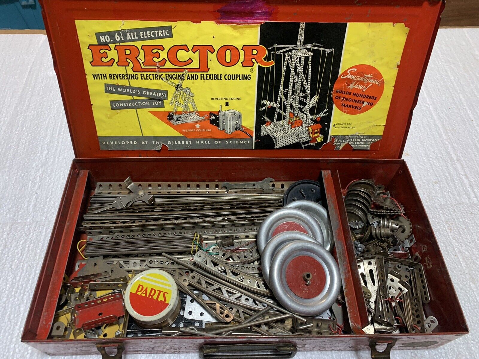 Vintage Gilbert Erector Engineer\'s Set #6 1/2 -w/instructions