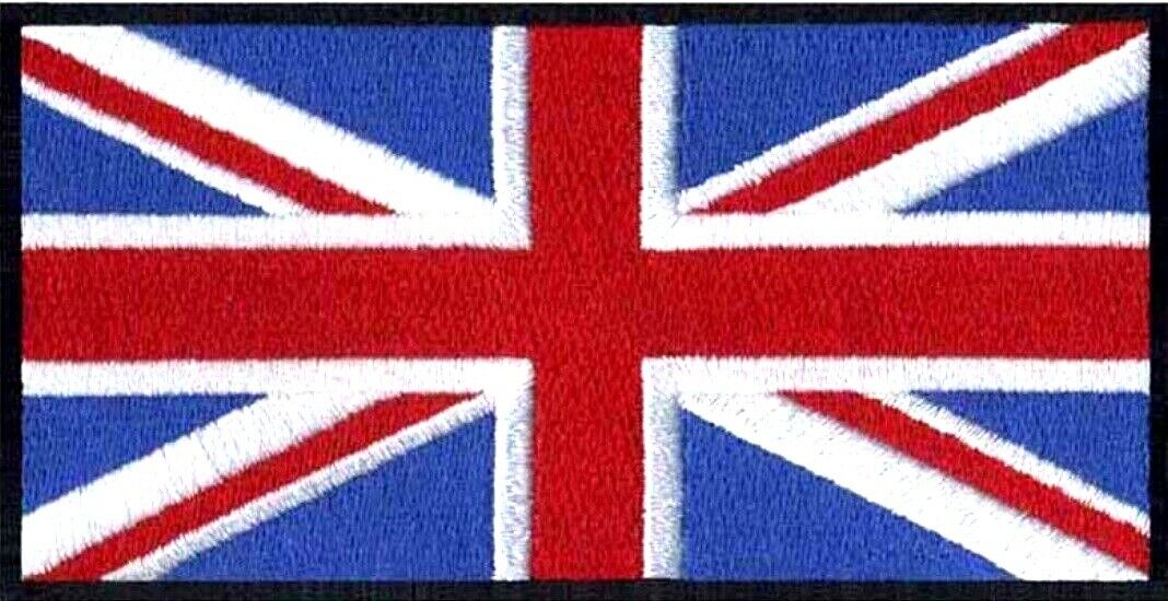 Union Jack Flag Patch UK GB England Embroidered Iron Sew On British badge