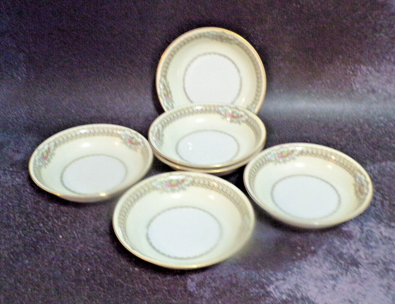 Vintage Noritake Rodista Berry #590 Fine China Desert Bowls Set of 6