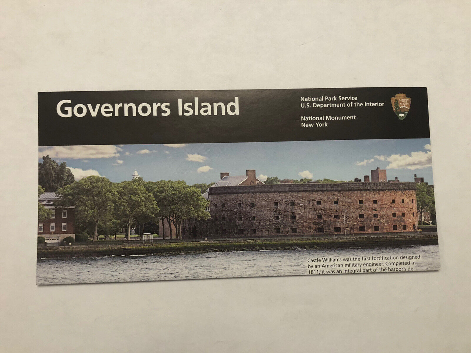 Governors Island National Monument Park Unigrid Brochure Map Newest Version NY